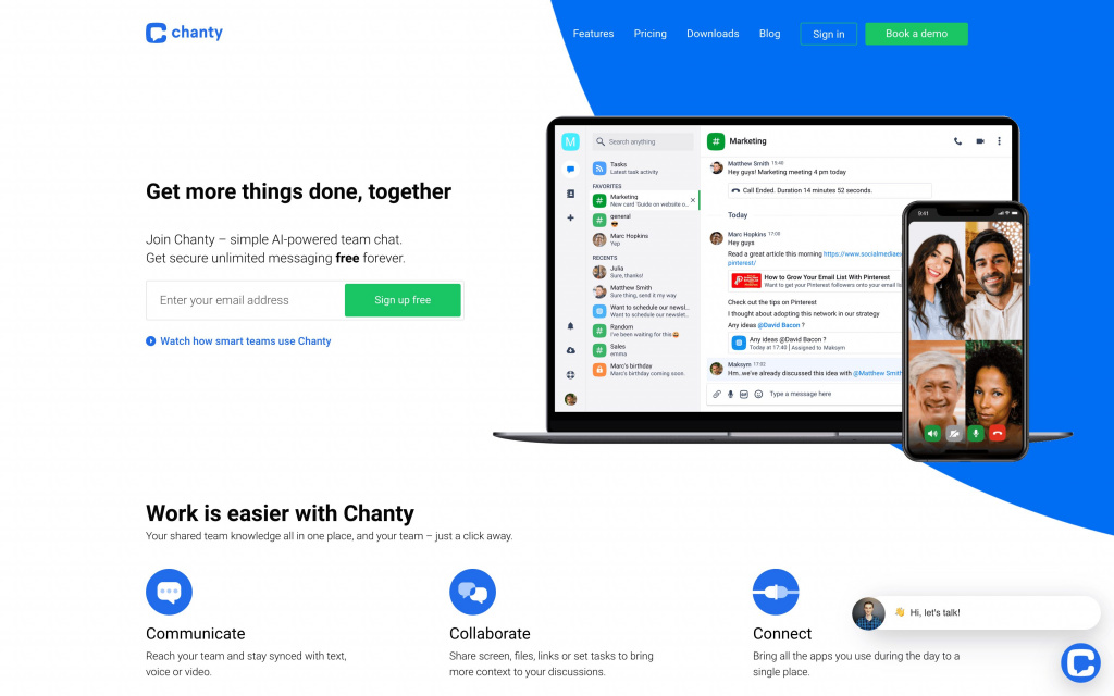 Chanty as alternative to Slack