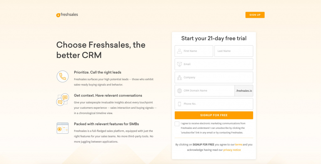 Freshsales open source crm software