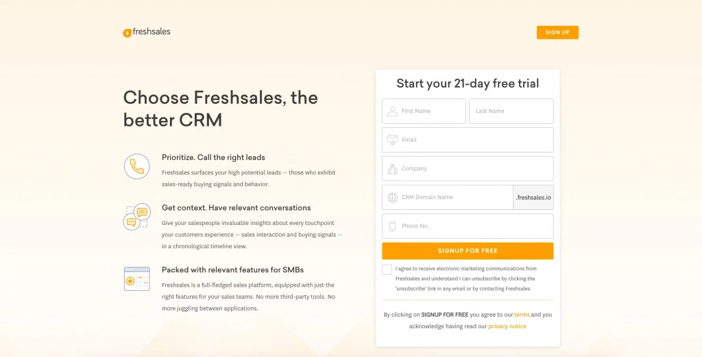 Freshsales crm software