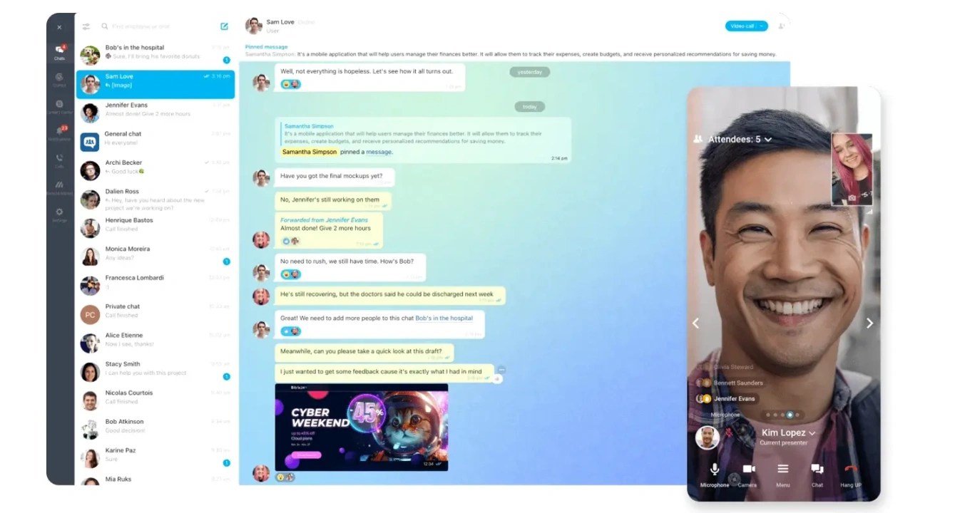 Fragmented communication in hybrid teams